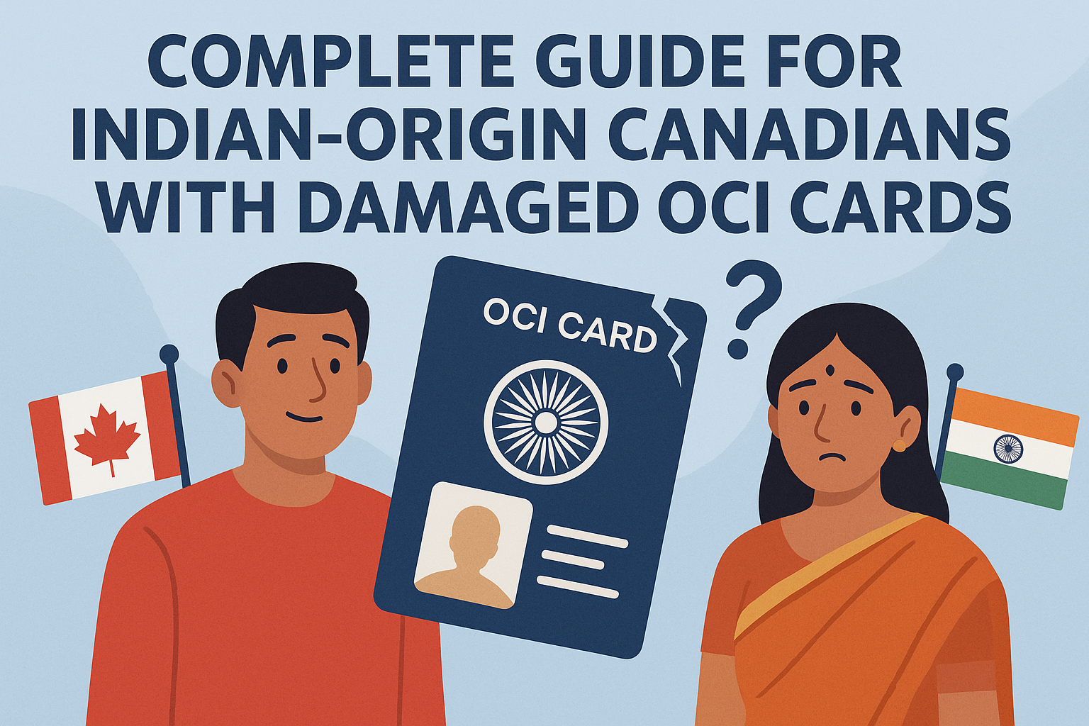 Damaged OCI card replacement process in Canada