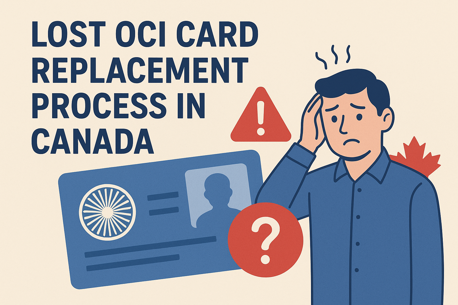 Lost OCI card replacement process in Canada